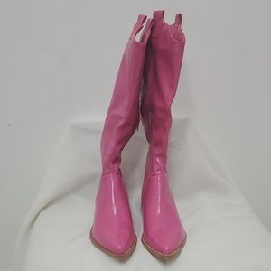 Stylish Pink Over the Knee Boots
